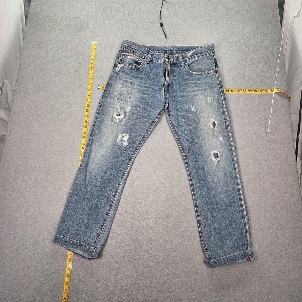 Edwin Jeans Mens Selvedge 505 Light Blue Wash Straight Fits 33x27